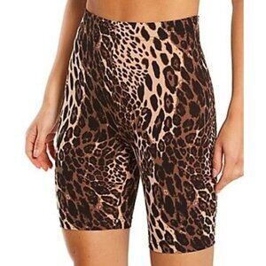 Hue Wavy Leopard Cotton Bike Shorts Essentials Leopard Print Size Small
